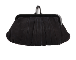 Loubi Croissant Clutch, Suede, Black, MII, DB, 2*